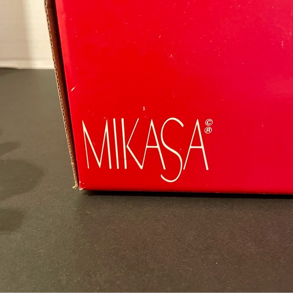 VTG Mikasa Crystal Christmas Dish Made in Germany Holiday Footed Pedestal Bowl - Picture 9 of 10